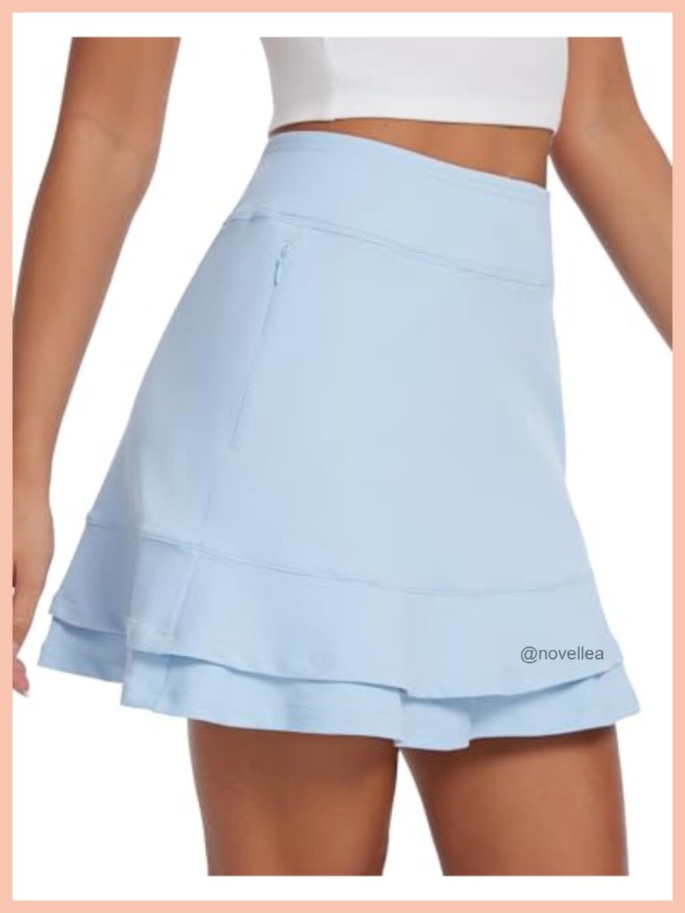 High Waisted Golf Tennis Skort with Pockets Athletic Ruffle Skirts for Women